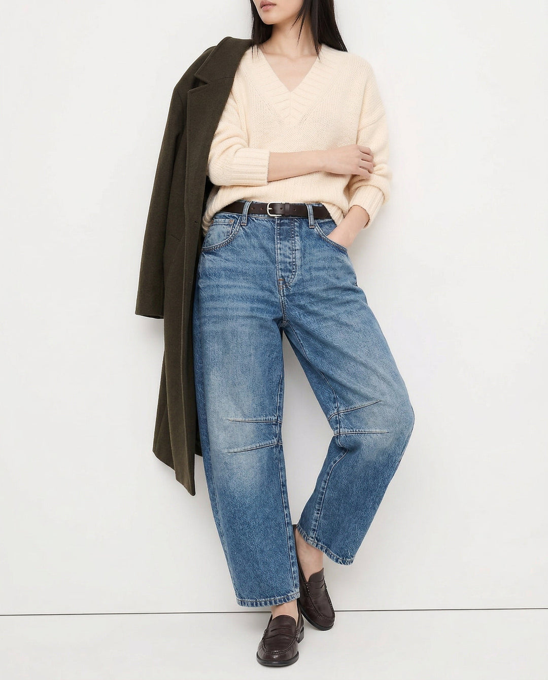 Everly Barrel-Leg Denims