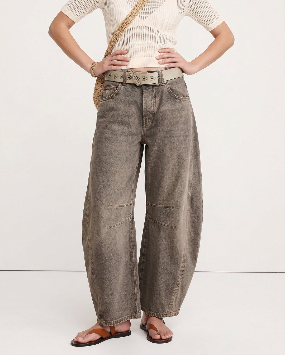 Everly Barrel-Leg Denims