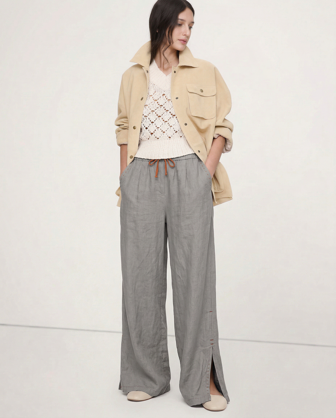The Drawstring Wide Leg Pant