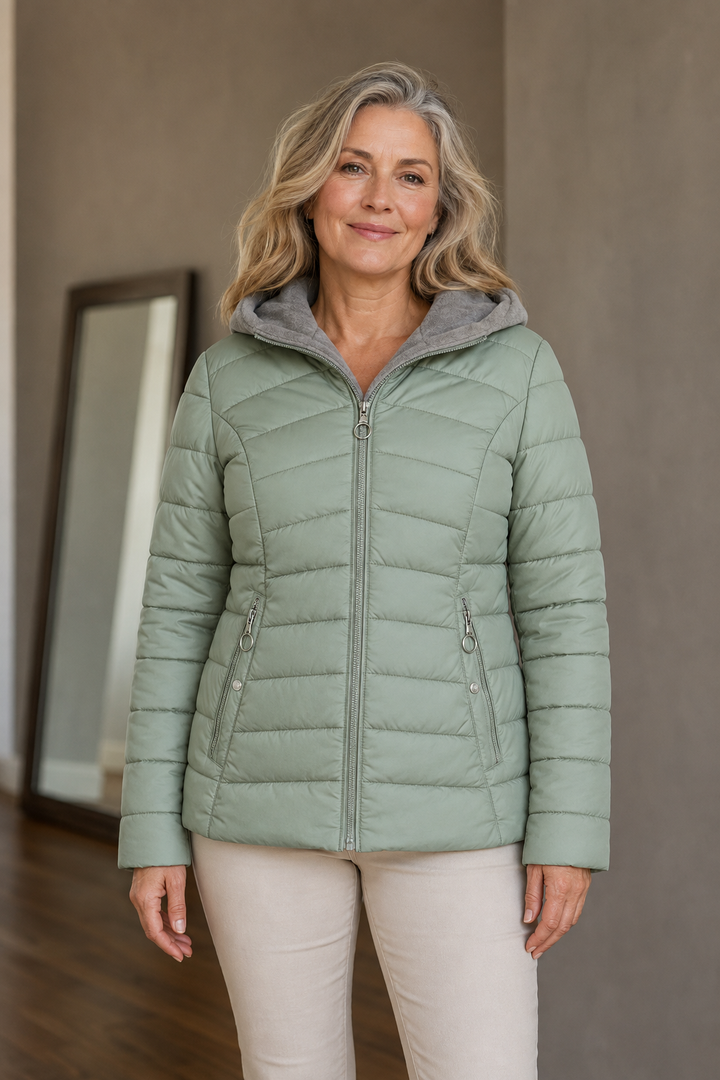 Gabrielle fleece-lined winter jacket closed