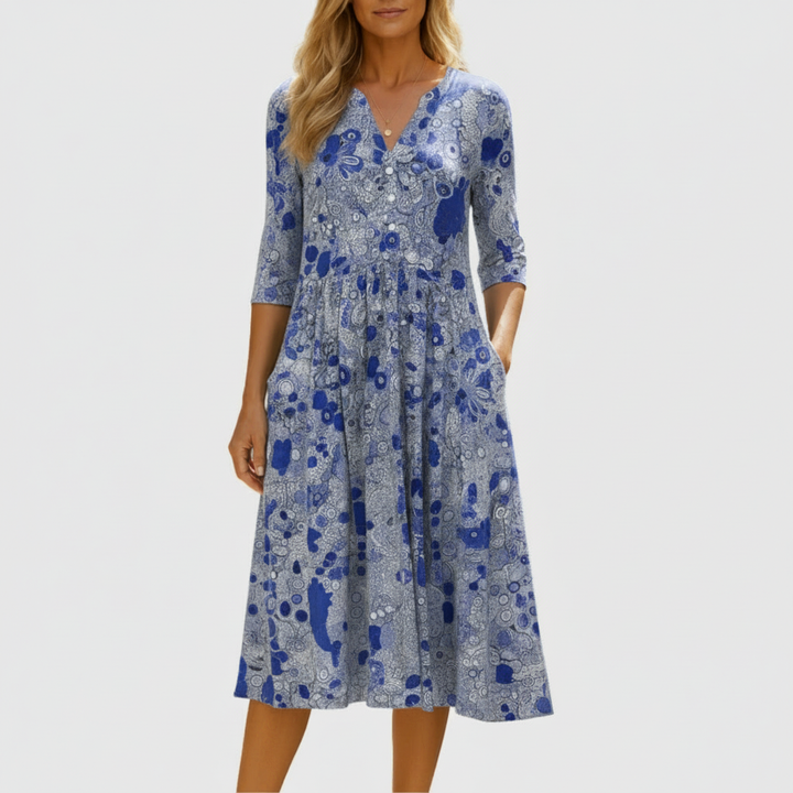 Maggie | V-Neck Midi Dress