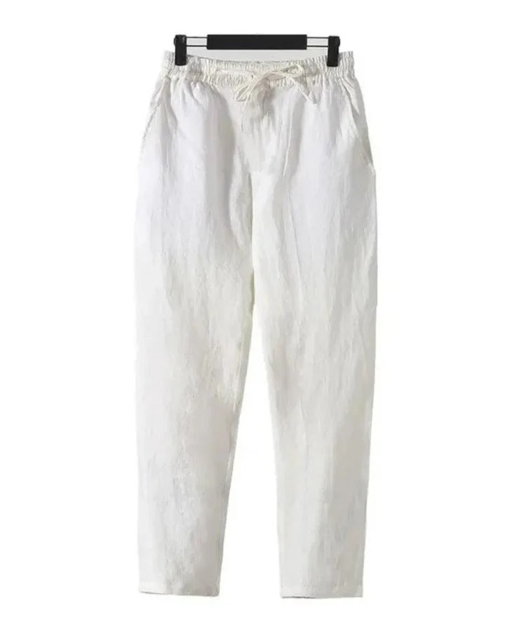 The Encino Men’s Elastic Waist Linen Drawstring Pants