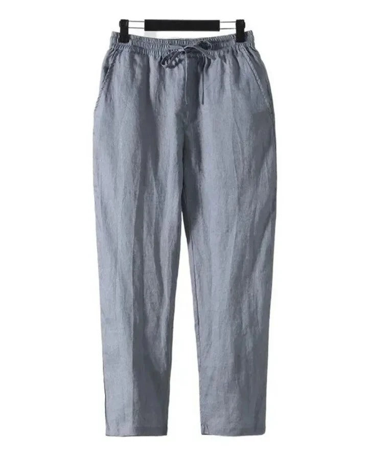 The Encino Men’s Elastic Waist Linen Drawstring Pants