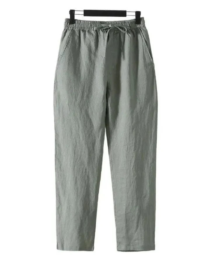 The Encino Men’s Elastic Waist Linen Drawstring Pants
