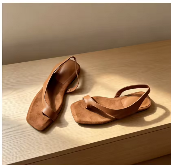 Comporta Genuine Leather Flat Sandal