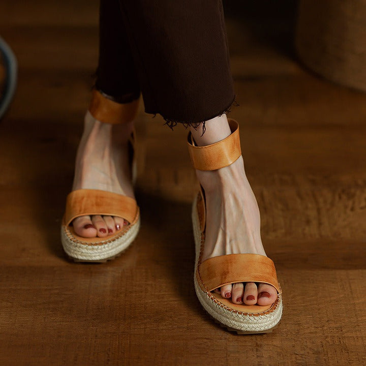 Classic Women's Leather Strap Sandals