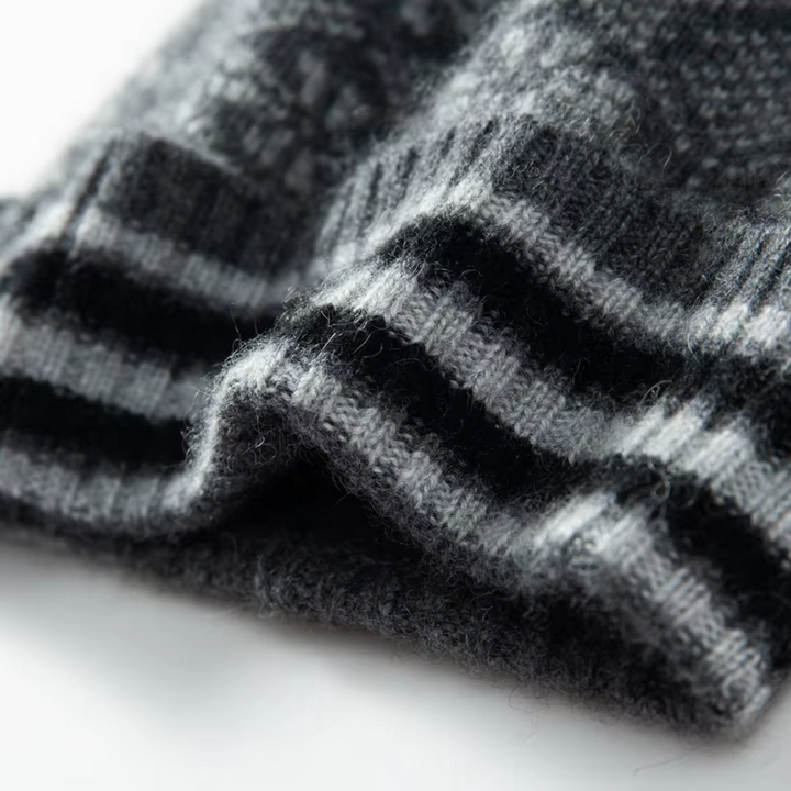 Fair Isle Cashmere Pom Beanie