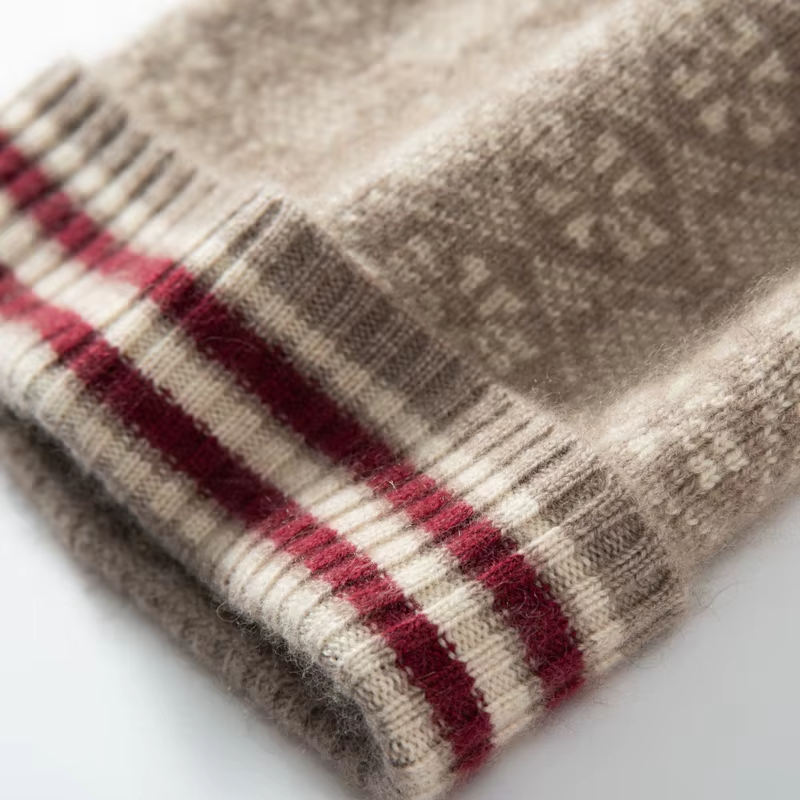Fair Isle Cashmere Pom Beanie