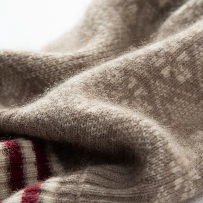 Fair Isle Cashmere Pom Beanie