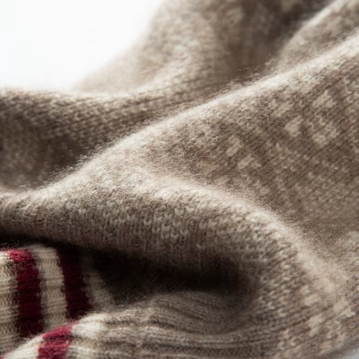 Fair Isle Cashmere Pom Beanie