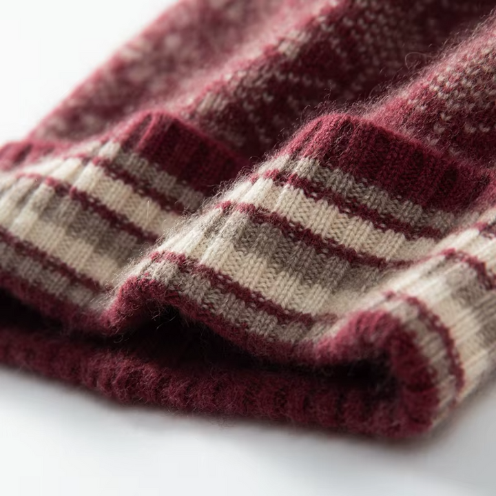 Fair Isle Cashmere Pom Beanie