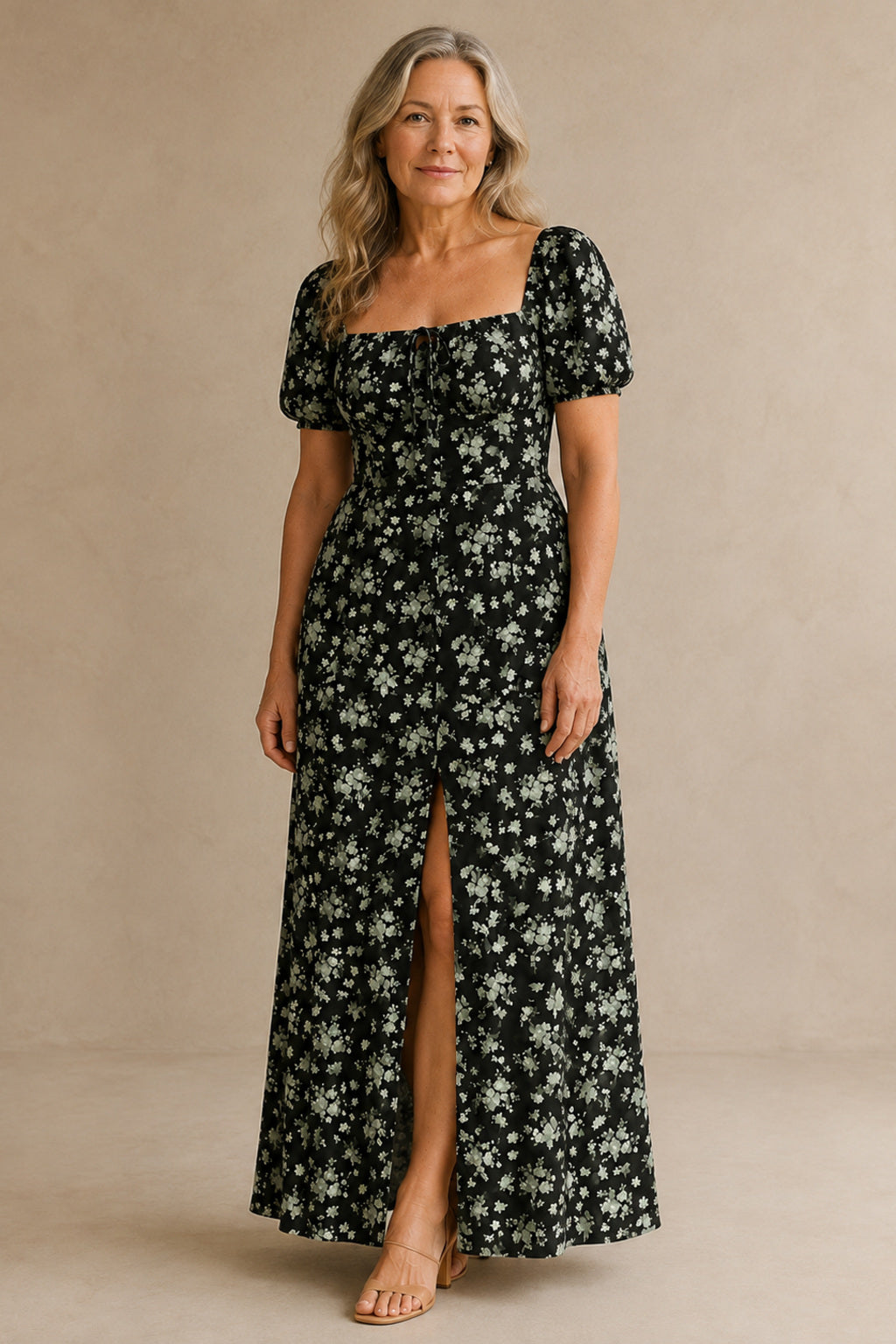 Tanya | Printed Split Hem Dress