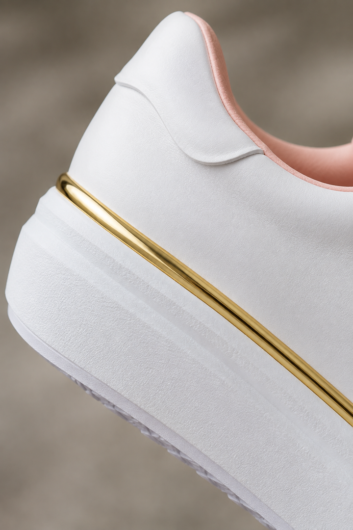 Kelsey platform lace-up sneakers - heel and sole detail