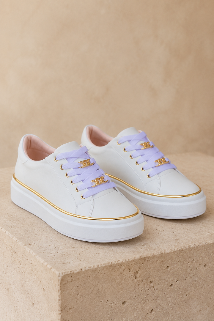 Kelsey platform lace-up sneakers - product view