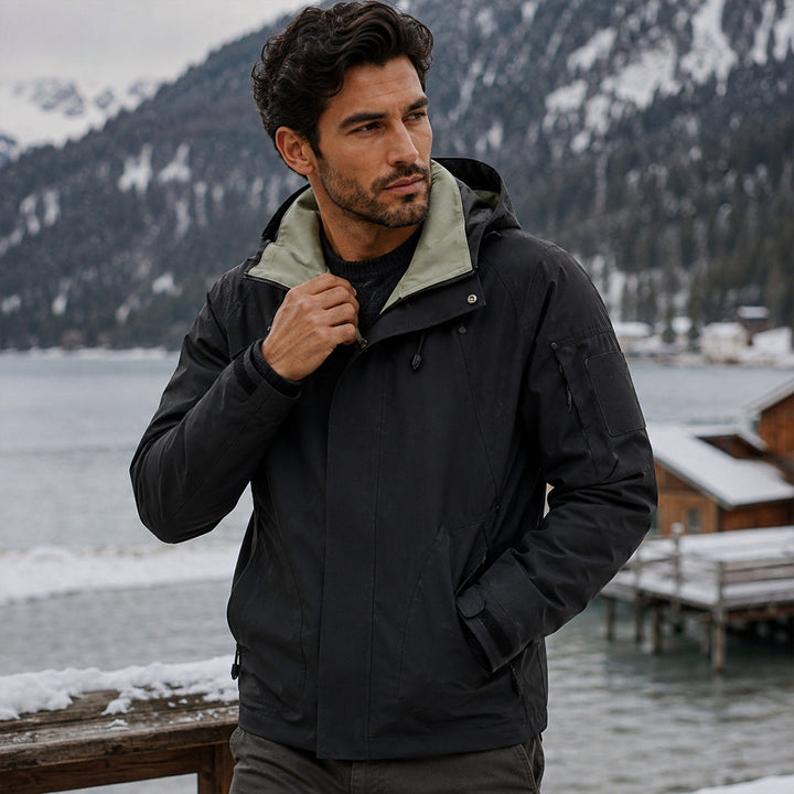Waterproof Hooded Softshell Rain Jacket