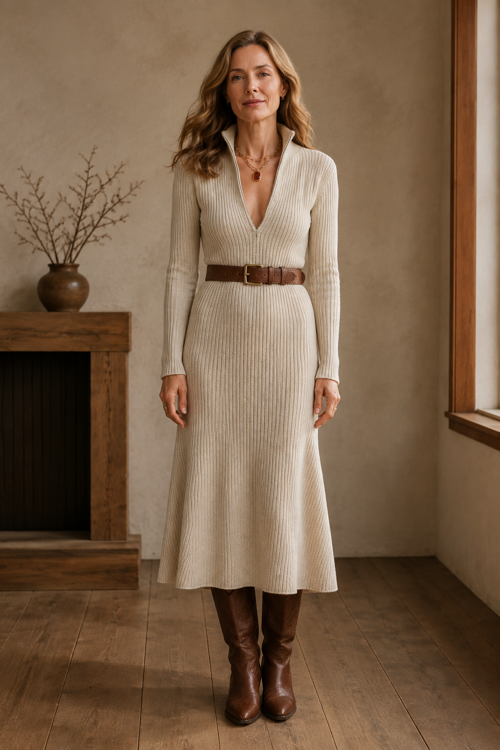 Linnea Knitted Midi Dress