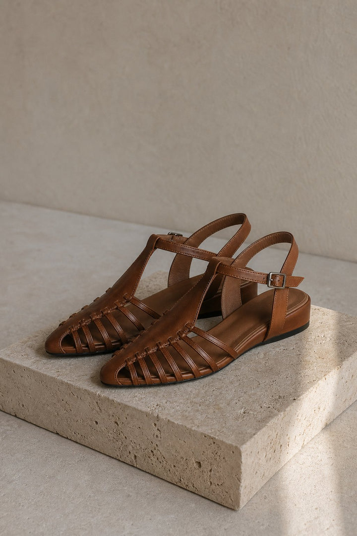 Portofino Italian Leather Pointed Slingback Sandal