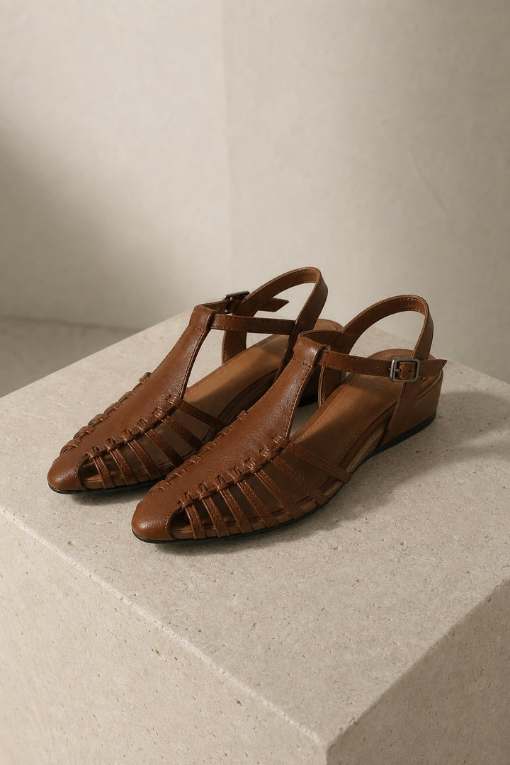 Portofino Italian Leather Pointed Slingback Sandal
