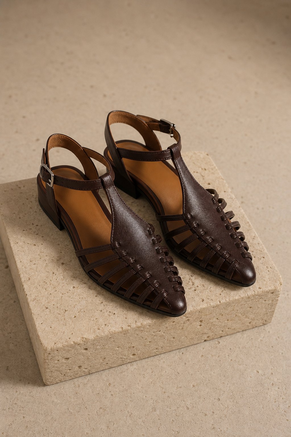 Portofino Italian Leather Pointed Slingback Sandal