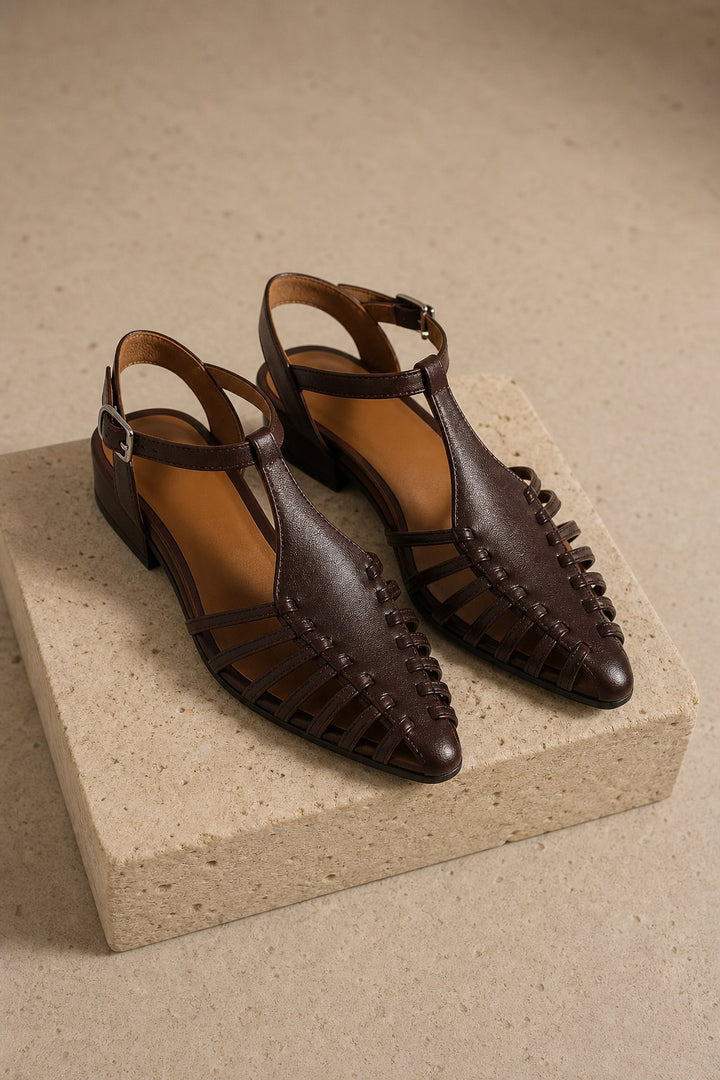Portofino Italian Leather Pointed Slingback Sandal