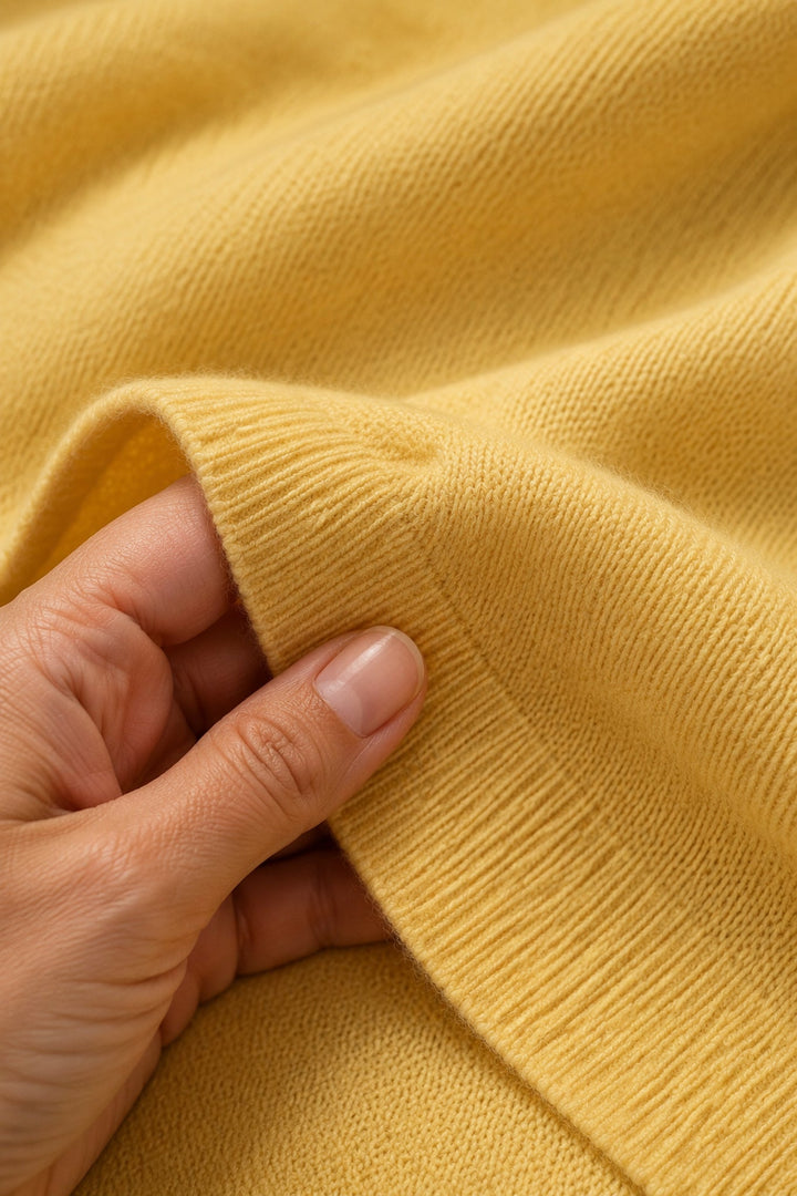 Piper | Drop Shoulder Mock Neck Sweater fabric texture close-up
