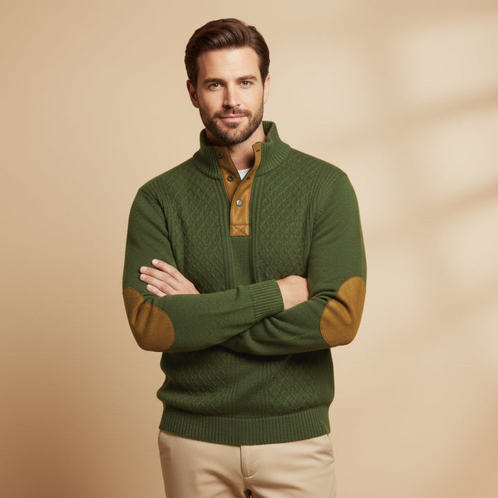 Cashmere Blend Cable Knit Sweater