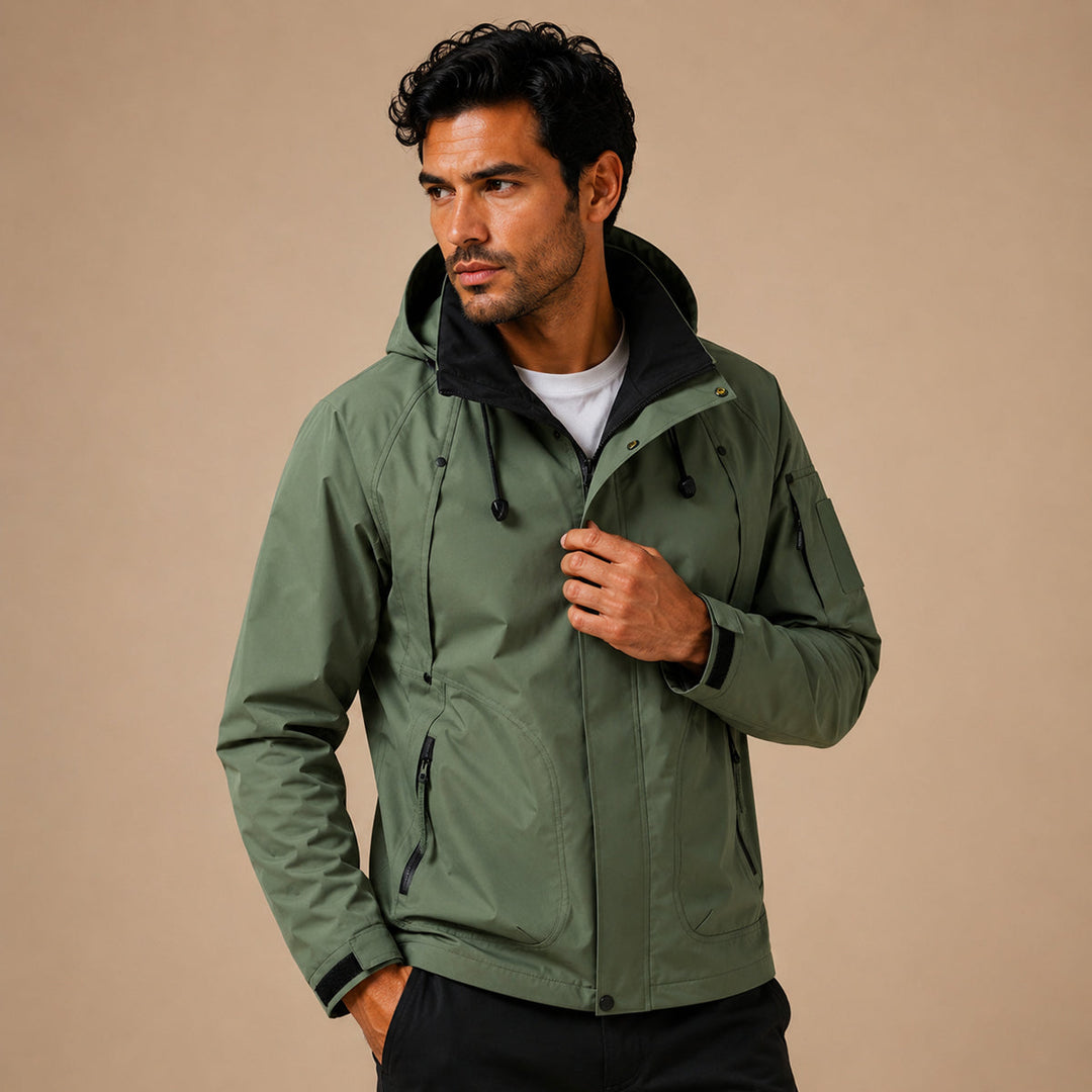 Waterproof Hooded Softshell Rain Jacket