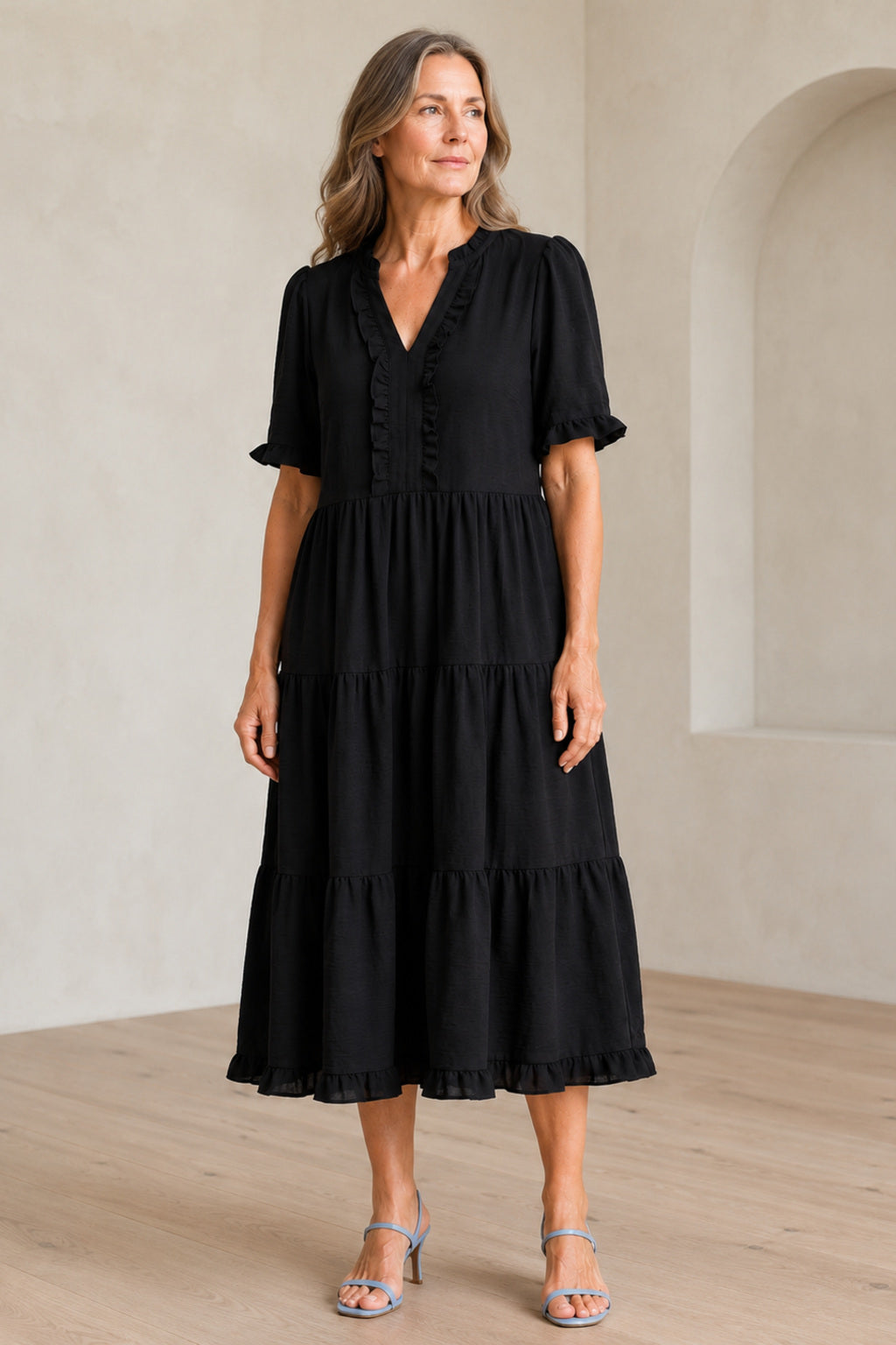 Opal | Casual V-Neck Mini Dress
