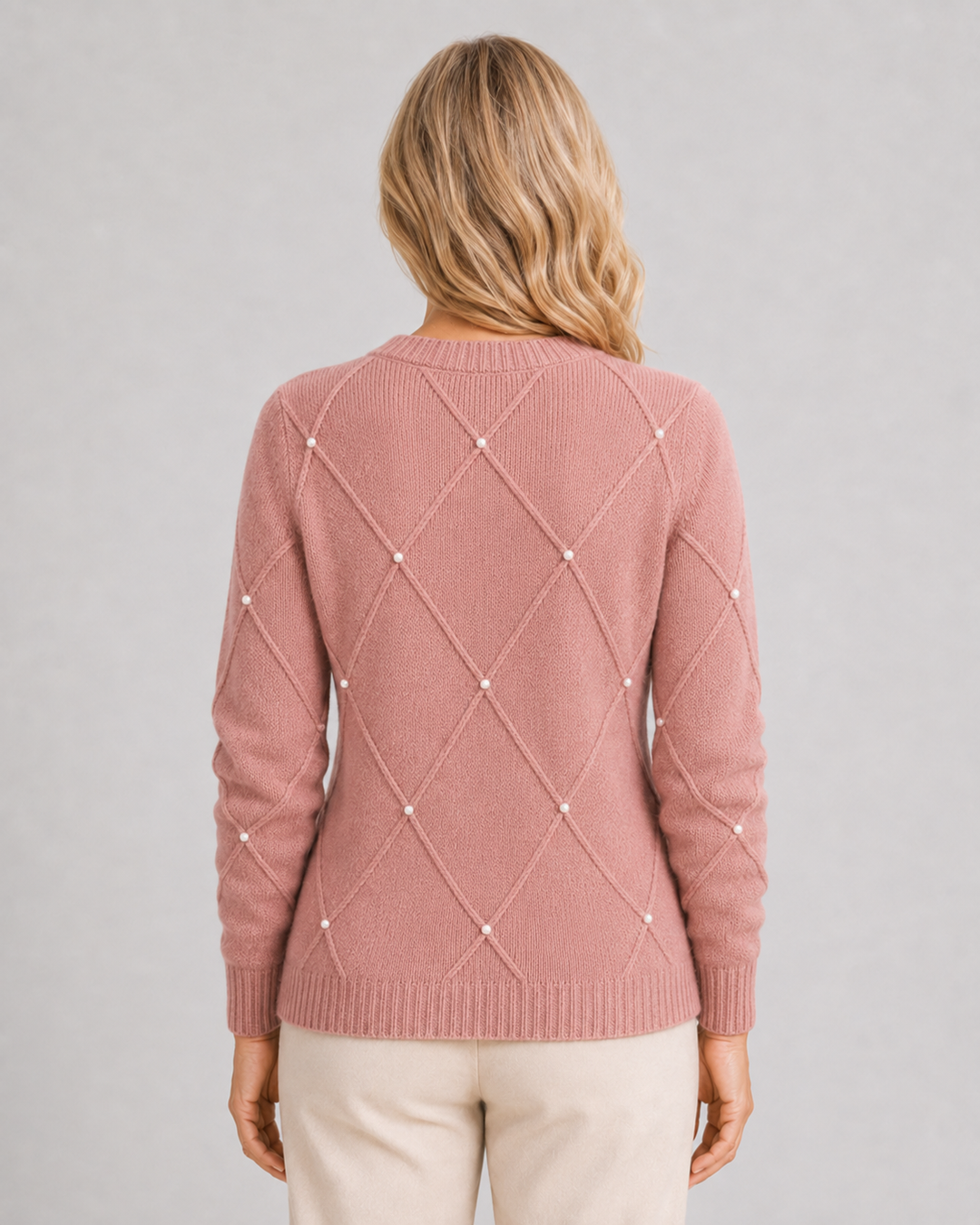 Sierra | Pearl Detail Crew Neck Sweater
