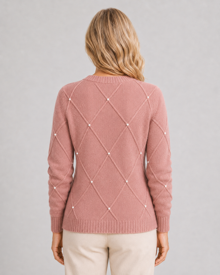 Sierra | Pearl Detail Crew Neck Sweater