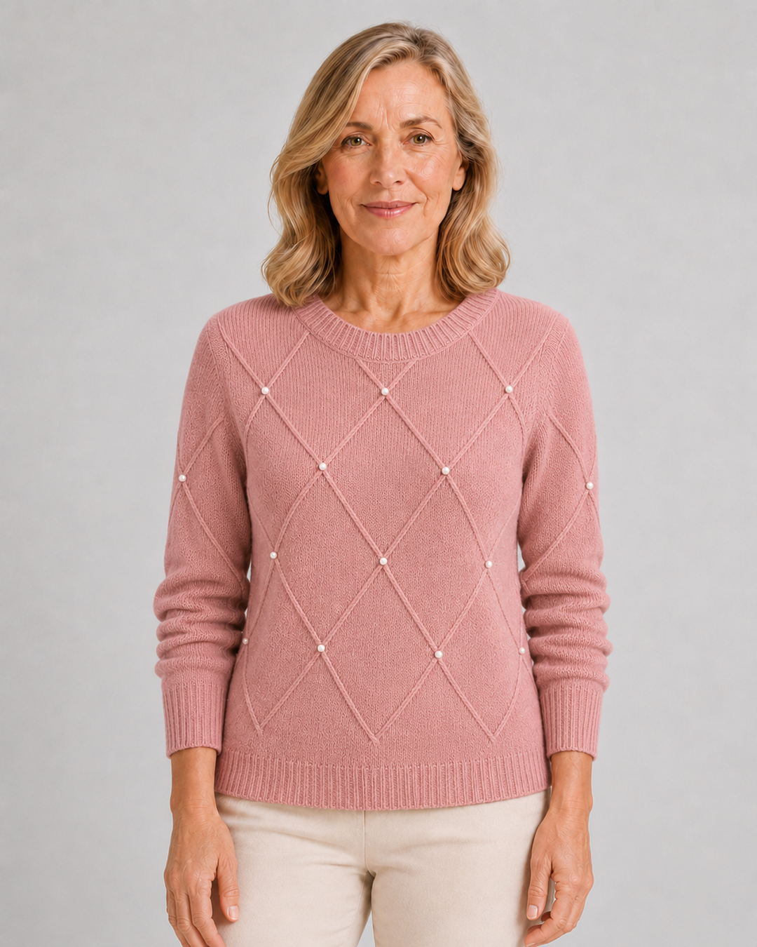 Sierra | Pearl Detail Crew Neck Sweater