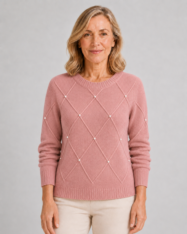 Sierra | Pearl Detail Crew Neck Sweater