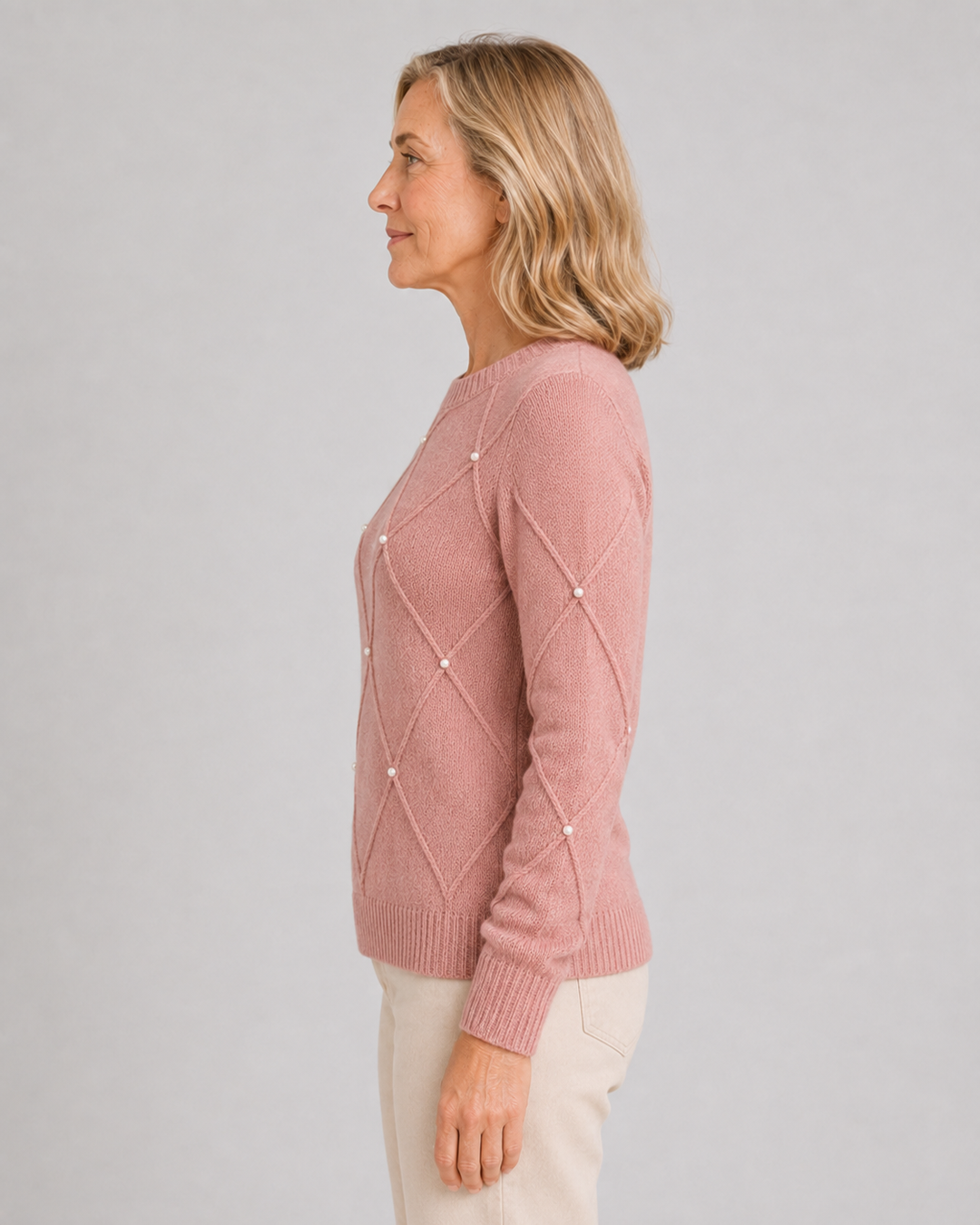Sierra | Pearl Detail Crew Neck Sweater