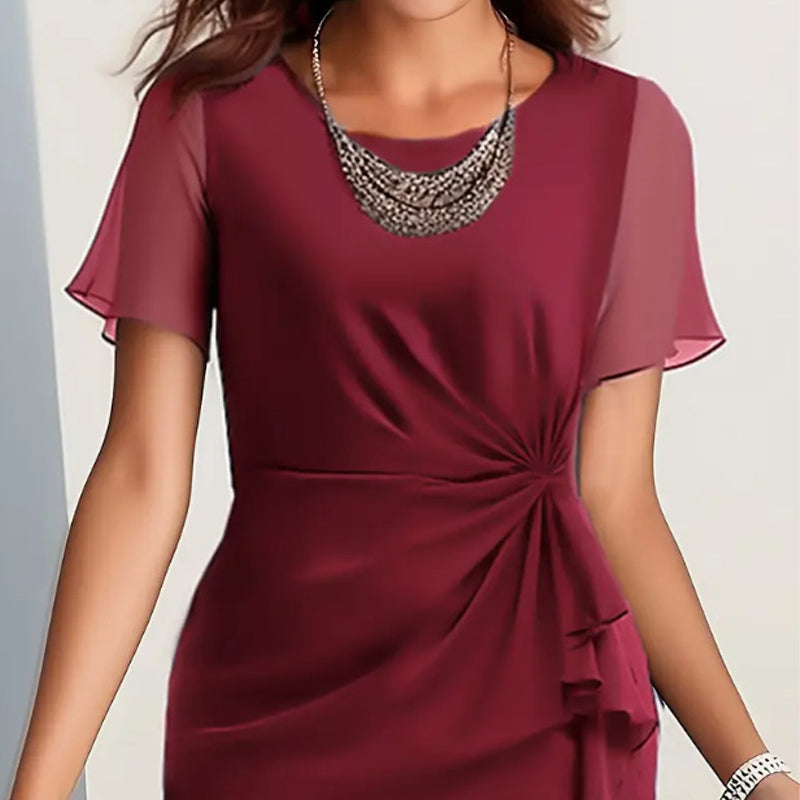 Arletta | Soft-Touch Gathered-Waist Dress