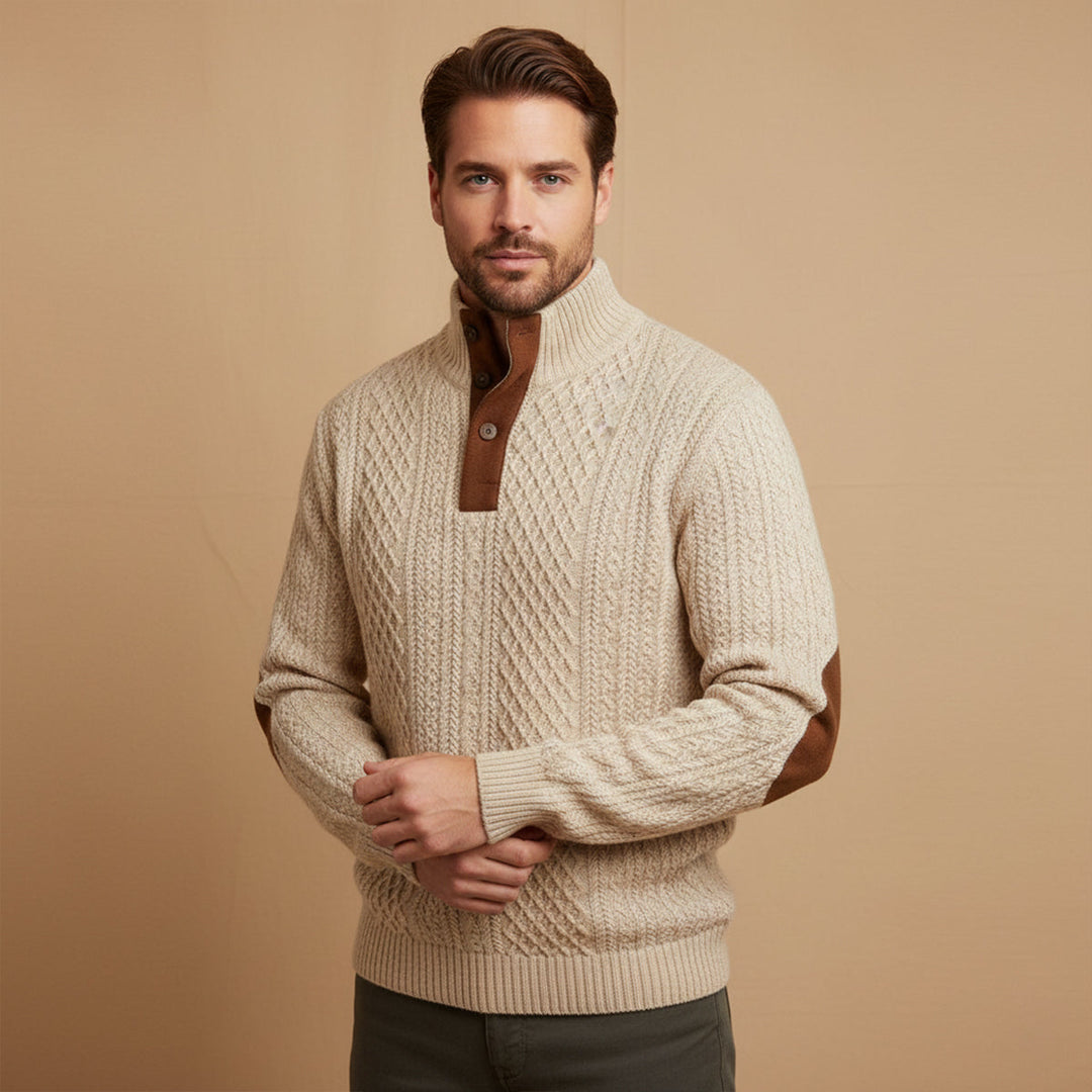 Cashmere Blend Cable Knit Sweater