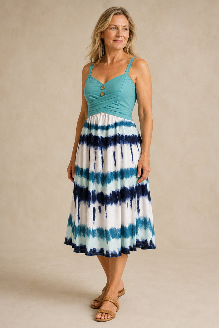 Kendra | Tie Dye Button Front Dress