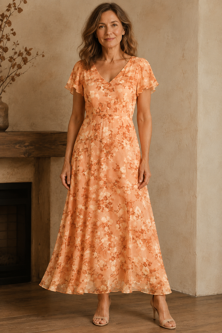Victoria | Flowing Tummy-Skimming Maxi Dress