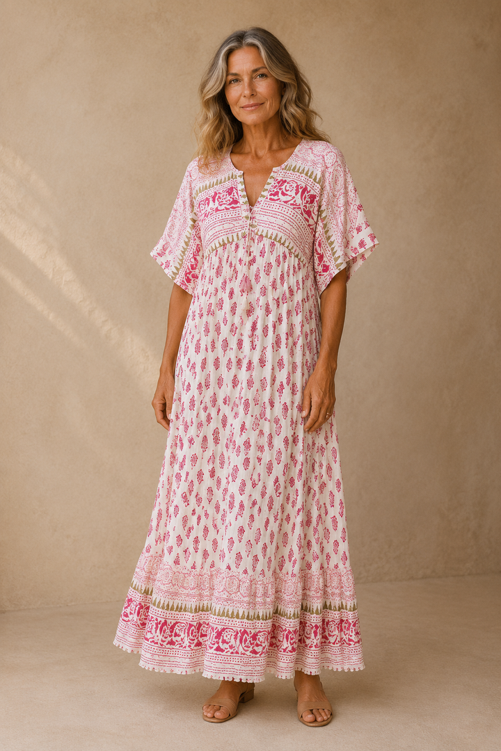 Iris | Boho Print Maxi Dress