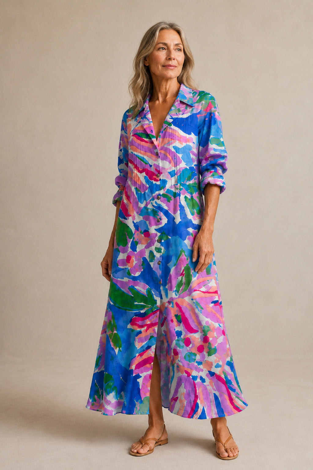 Sabrina | Floral Tummy Control Maxi Dress