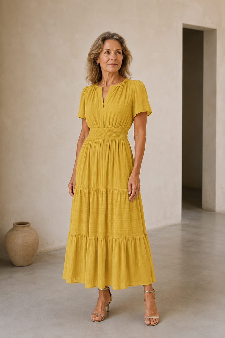 Rosemary | Flowy Bohemian Print Dress