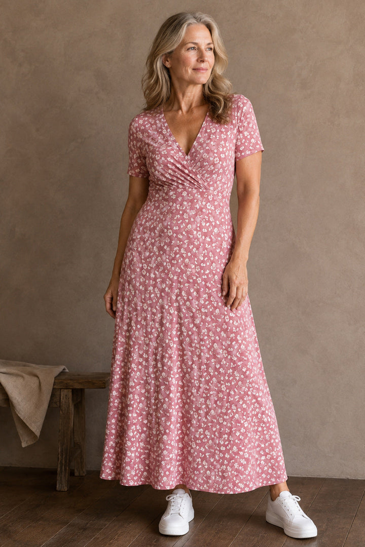 Colleen | Ditsy Floral V-Neck Dress
